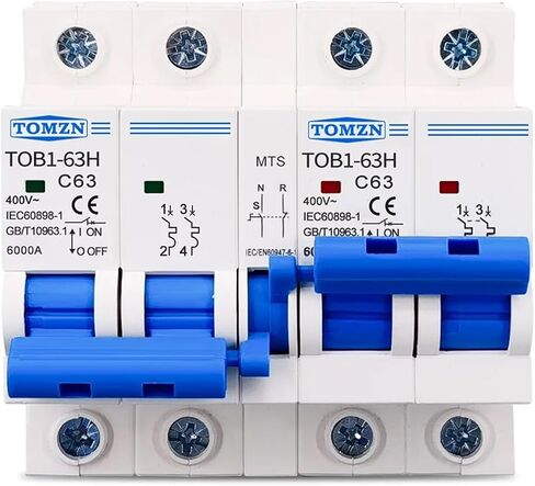 2P+2P AC Dual Power Manual Transfer Switch Circuit Breaker 50HZ/60HZ (Size : 63A) in Saudi Arabia