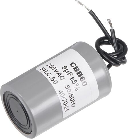 MECCANIXITY CBB60 Run Capacitor 22uF 250V AC 2 Wires 50/60Hz Cylinder Motor Running Capacitor 73x42mm for Air Compressor Water Pump in Kuwait