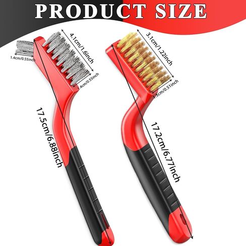 Wire Brush Set Nylon Bristle Brushes for Cleaning Rust, Scratch Wire Brushes for Cleaning Welding Slag, Paint and Dirt Removal 6Pcs (Colorful) in Saudi Arabia