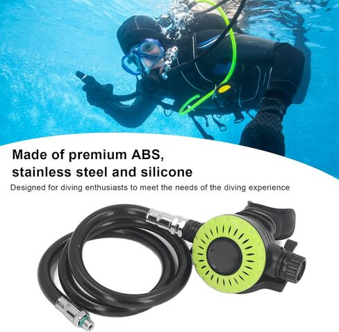 Scuba Diving Breathing Secondary Valve Adjustable Pressure Diving Equipment Medium Pressure Tube for Underwater Rescue Snorkeling Gear ABS Stainless Steel Silicone in Saudi Arabia