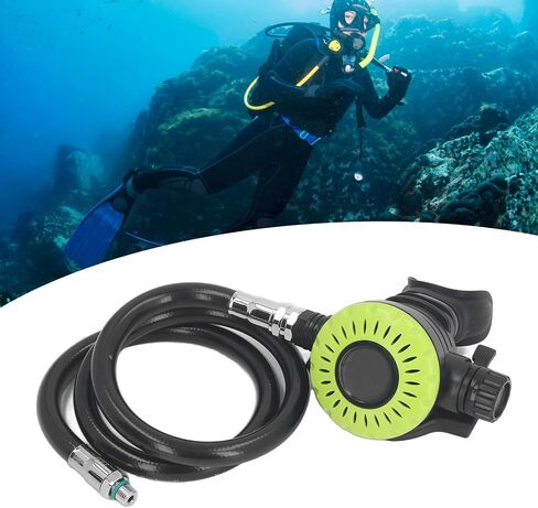 Scuba Diving Breathing Secondary Valve Adjustable Pressure Diving Equipment Medium Pressure Tube for Underwater Rescue Snorkeling Gear ABS Stainless Steel Silicone in Saudi Arabia