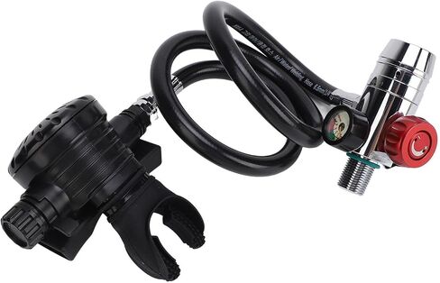 Pilipane Scuba Diving Regulator Set Professional M18x1.5 First Level Pressure Reducing Valve Diving Breathing Valve for Snorkeling and Scuba Diving Equipment Black 1L Oxygen Cylinder Valve in Saudi Arabia