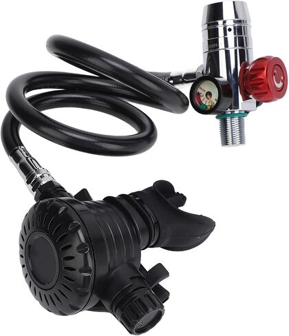 Pilipane Scuba Diving Regulator Set Professional M18x1.5 First Level Pressure Reducing Valve Diving Breathing Valve for Snorkeling and Scuba Diving Equipment Black 1L Oxygen Cylinder Valve in Saudi Arabia