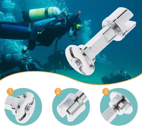 Scuba Diving Cylinder Valve استبدال Snorkeling Accessories متينة المهنية سهلة تثبيت صمام دبابات الغوص ، قصيرة in Kuwait