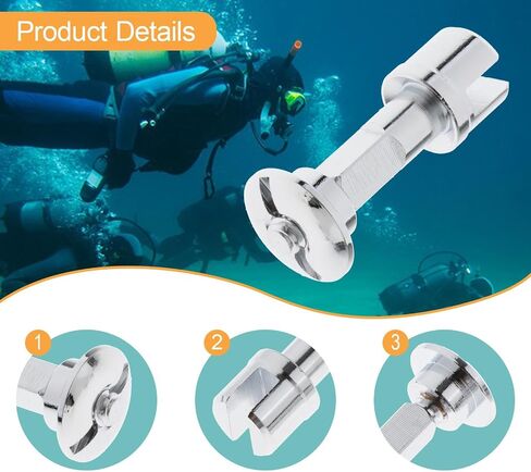 Scuba Diving Cylinder Valve استبدال Snorkeling Accessories متينة المهنية سهلة تثبيت صمام دبابات الغوص ، قصيرة in Kuwait