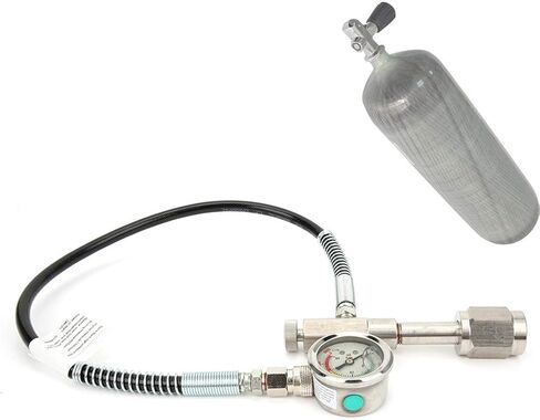 Ymiko Air Hose Kit, Stainless Steel Hex Gauge Valve with Stable Performance Air Filler Valve for Diving in Saudi Arabia