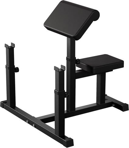 Fitness Black Adjustable Arm Preacher Curl bench, Bicep Tricep Curl Machine, Seated trenghthen Training Isolated Barbell Dumbell Station for Home Gym in Kuwait