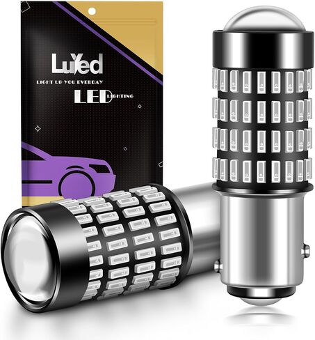 LUYED 1156 1141 LED Bulb 3400 Lumens Extremely Bright 1003 7506 BA15S P21W LED Light Bulbs for Backup Reverse Tail Turn Signal Lights,Brilliant Red,Pack of 2 in Saudi Arabia