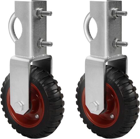 2 Pack Spring Loaded Adjustable Gate Wheel, 4 inch Swing Gate Wheel Heavy Duty Gate Wheels for Metal Tube Swing Vinyl Gate with Break,Gate Wheel for Metal Electric Fence with 330 Lbs Load Capacity in Saudi Arabia