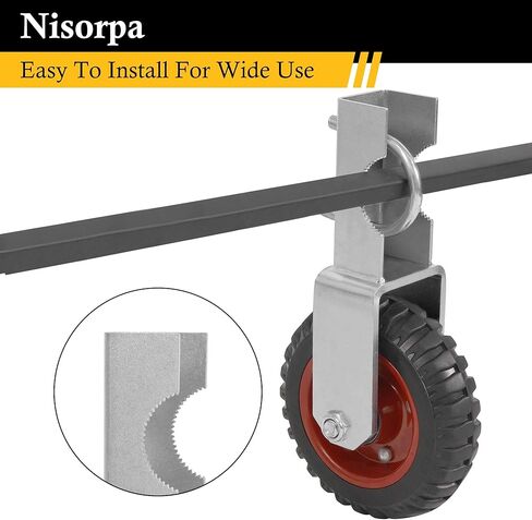 2 Pack Spring Loaded Adjustable Gate Wheel, 4 inch Swing Gate Wheel Heavy Duty Gate Wheels for Metal Tube Swing Vinyl Gate with Break,Gate Wheel for Metal Electric Fence with 330 Lbs Load Capacity in Saudi Arabia