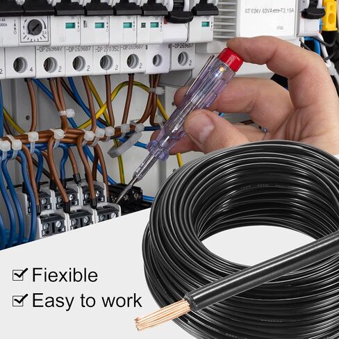 MECCANIXITY 25 Feet Electrical Wire Insulated Stranded Copper 14 AWG Hook Up Wire Cable THHN Wire Doorbell Wiring, Industrial, Trailer Wiring, Electrical Rated for 600 Volts,UL Listed,Blue in Saudi Arabia