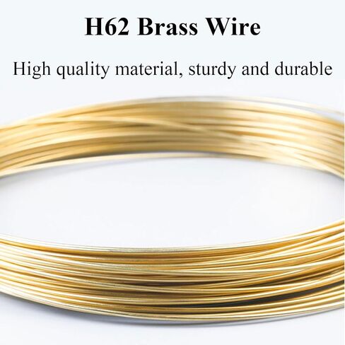 Copper Wire,H62 Brass Wire, Solid Round Brass Wire, Diameter 0.7 mm-1.2 mm, Length 5 Meters, Brass Wire for Industrial Use DIY Making Beading(Diameter 0.8 mm) in Saudi Arabia
