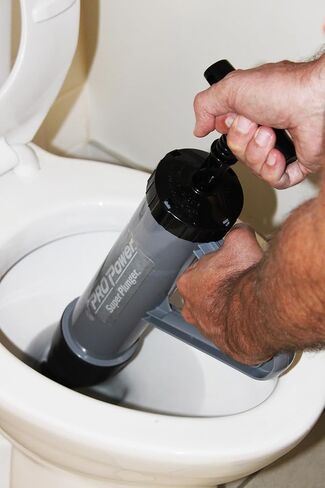 PRO Power® Super Plunger® - Powerful Toilet Plunger Utilizing Water Pressure to Clear Clogs - Made in USA by Disabled Veterans (Plunger Only) in Saudi Arabia