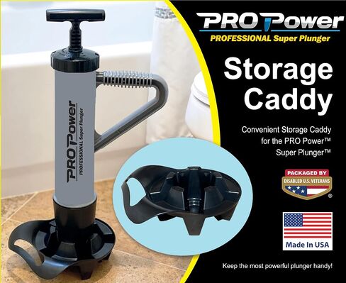 PRO Power® Super Plunger® - Powerful Toilet Plunger Utilizing Water Pressure to Clear Clogs - Made in USA by Disabled Veterans (Plunger Only) in Saudi Arabia