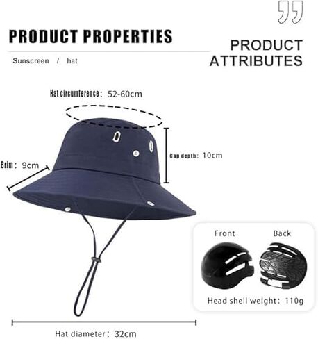 Bucket Hats with Bike Helmet Cycling Helmet for Unisex Adults Fashion Breathable Sunscreen Head Protection Bicycle Helmet Hats in Kuwait