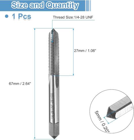 UXCELL HAND BOTTER TAP #3-48 UNC 2B BOTTING BOTTING THROPING TAPS HISTE SPEED HSS6542 in Saudi Arabia