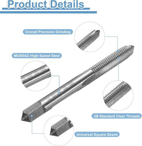 UXCELL HAND BOTTER TAP #3-48 UNC 2B BOTTING BOTTING THROPING TAPS HISTE SPEED HSS6542 in Saudi Arabia