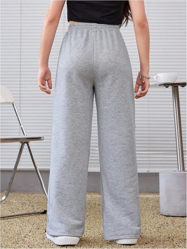 Soly Hux Girl's Athletic Sweatpants مرنة عالية الخصر ساق مستقيمة غير رسمية طويلة in Saudi Arabia