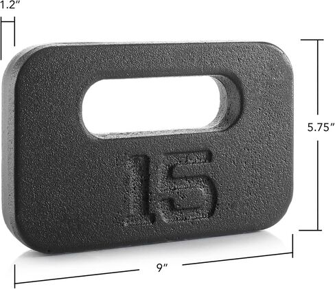 Philosophy Gym Cast Iron Ruck Weight - Weighted Fitness Plate with Handle in Kuwait