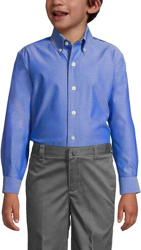 Lands' End School Uniform Boys Long Sleeve No Iron Pinpoint Dress Shirt in Saudi Arabia