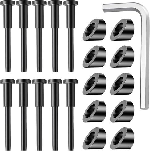 Cable Railing Kit, 10 PCS 1/8" Black Stainless Steel Invisible Receiver and Swage Stud End & 10 PCS 5/16" ID Black Angle Washers for Cable Railing, Cable Railing Hardware for Wood/Metal Post, Wrench in Saudi Arabia