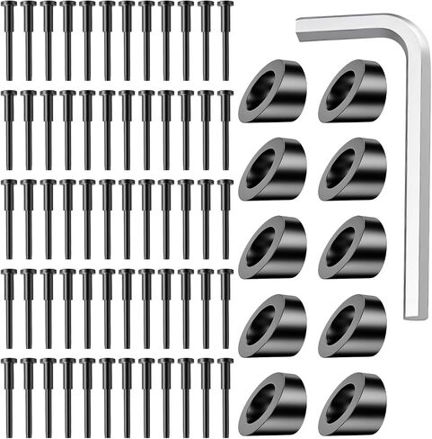 Cable Railing Kit, 10 PCS 1/8" Black Stainless Steel Invisible Receiver and Swage Stud End & 10 PCS 5/16" ID Black Angle Washers for Cable Railing, Cable Railing Hardware for Wood/Metal Post, Wrench in Saudi Arabia