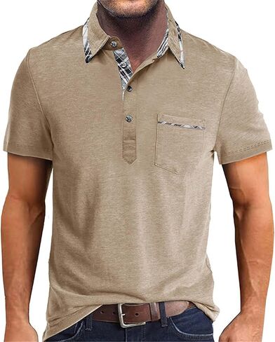 قمصان البولو الرجالية القصيرة الأكمام غير الرسمية خفيفة الوزن لينة ناع in Kuwait