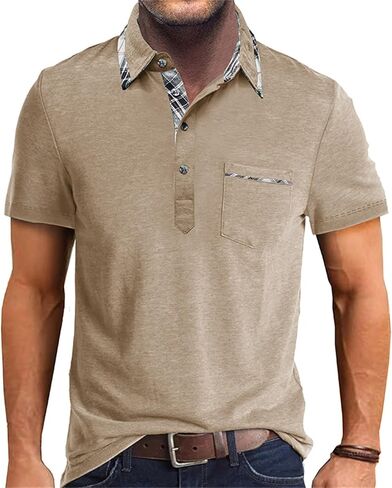 قمصان البولو الرجالية القصيرة الأكمام غير الرسمية خفيفة الوزن لينة ناع in Kuwait