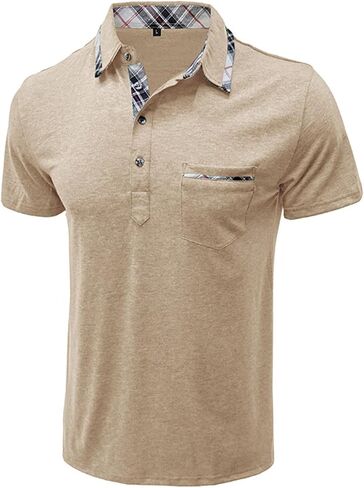 قمصان البولو الرجالية القصيرة الأكمام غير الرسمية خفيفة الوزن لينة ناع in Kuwait