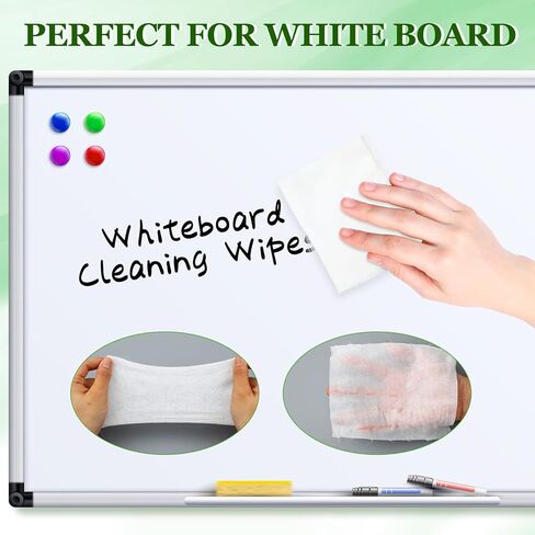 12 Pack Dry Erase Wipes 1200 Pcs Whiteboard Cleaning Wipes Wet Whiteboard Cleaner Teacher Supplies for Cleaning Markers Home Classroom School Office, 100 Per Canister in Saudi Arabia