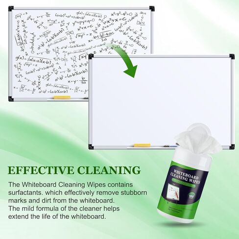 12 Pack Dry Erase Wipes 1200 Pcs Whiteboard Cleaning Wipes Wet Whiteboard Cleaner Teacher Supplies for Cleaning Markers Home Classroom School Office, 100 Per Canister in Saudi Arabia