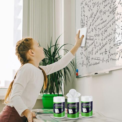 12 Pack Dry Erase Wipes 1200 Pcs Whiteboard Cleaning Wipes Wet Whiteboard Cleaner Teacher Supplies for Cleaning Markers Home Classroom School Office, 100 Per Canister in Saudi Arabia