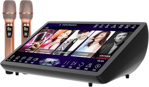 جديد KK & H الصيني Karaoke Machine 19.5 بوصة LED LED شاشة تعمل باللمس السعة المحترفة ميكروفون لاسلكي مع تأثير سحابة التحديث تنزيل الأغاني المنزل حفلة كاريوكي in Kuwait