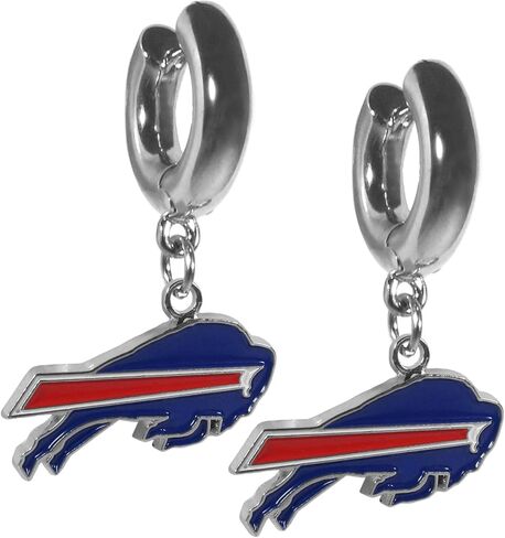Siskiyou Sports NFL Buffalo Bills Huggie Hoop Earrings, Team Colors, One Size in Saudi Arabia