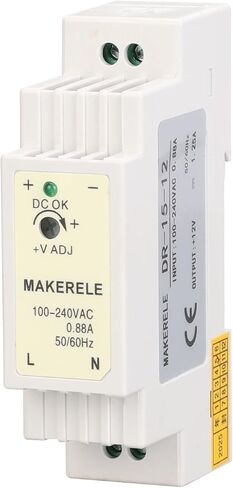 MK-SMPS-DR15-12 15W DR AC إلى DC Slim Din Rail Supply ، AC 100V-240V إلى DC 12V Switching Supply ، مع حماية الحمل الزائد in Kuwait