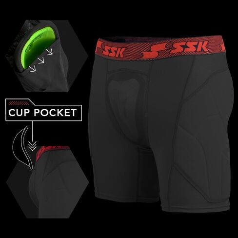 SSK Showcase Collection Padded Youth Baseball Sliding Shorts - Boys Padded Sliders - 3 Colors in Saudi Arabia