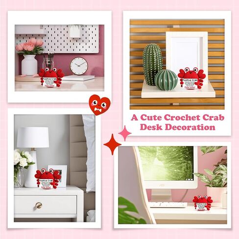 Gifts for Mom Mothers Birthday Positive Crochet Crab Emotional Crochet Animals Mini Handmade Birthday Gift for Mothers Day Decor Mama Mummy from Daughter Son in Saudi Arabia