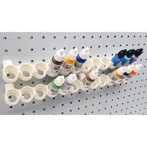 "مجرد تعليق" 1/4 "Pegboard 17/18ml تخزين الطلاء. متوافق مع Vallejo ، Reaper ، علامات تجارية رسام الجيش من زجاجات الطلاء. 6 PAINTS/Holder Pegboard Storage. منظمة مصغرة (4 ، أسود غير لامع) in Kuwait