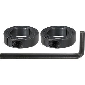 MECCANIXITY Bore 18 mm Single Split Shaft Collar 36 mm OD 13 mm Thickness Carbon Steel Locking Collar Clamp Style with Set Screw & Hex Wrench for Machine Tools Industry (Black, Pack of 2) in Saudi Arabia