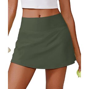 Pinspark Womens Tennis Skirt High Pherced Golf Skort مع جيوبان تنانير رياضية ممتدة للتمرن in Kuwait