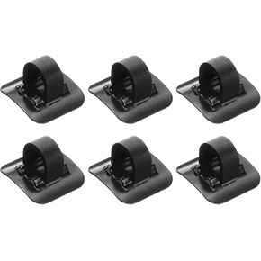 HARFINGTON 6pcs Bicycle C-Clips Clamps Housing Hose Guide Brake Derailleur Shift Cables with Adhesive Seat for MTB, Black in Saudi Arabia