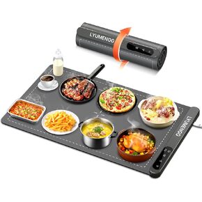 Warming Mat for Food 500W Graphene Fast Heat in 5s Food Warming Mat 6 Adjustable Warming Mat 6H Auto Off Portable Food Warmer BPA-Free Silicone Warming Trays For Buffets Party Heating Mat for Food in Saudi Arabia