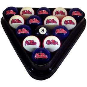 University of Mississippi Billiard Ball Set - Numbered in Saudi Arabia