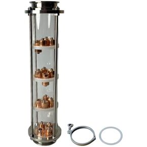 3 "لا يزال الجزر الزجاجي العمود مع 4 لوحات فقاعة النحاس in Kuwait