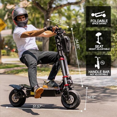 Scooter الكهربائي البالغ K8 6000W محرك مزدوج ، Max Speed ​​50mph النطاق 70 ميل ، 12 بوصة الإطارات شارع الركاب SPACTER in Kuwait