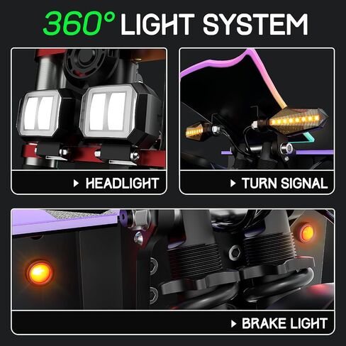 Scooter الكهربائي البالغ K8 6000W محرك مزدوج ، Max Speed ​​50mph النطاق 70 ميل ، 12 بوصة الإطارات شارع الركاب SPACTER in Kuwait