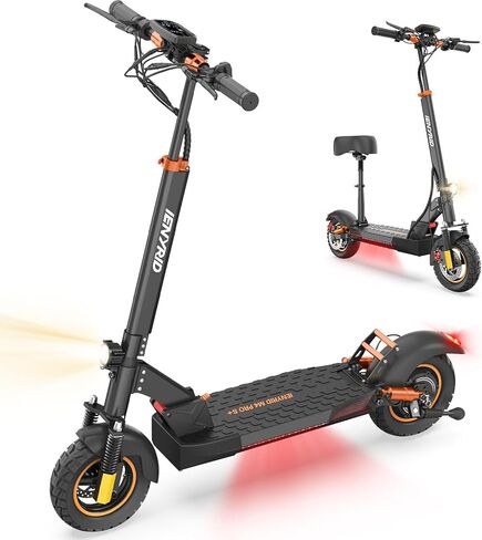Ienyrid Electric Scooter Adults ، Sceat E Scooter مع مقعد 1000W محرك الناتج الذروة 28 ميلاً في الساعة 30 ميلينز إطارات الهواء 10 بوصات ، تعليق مزدوج ، 48V/12.5AH بطارية قابلة للطي محمولة M4 PRO S+ in Saudi Arabia