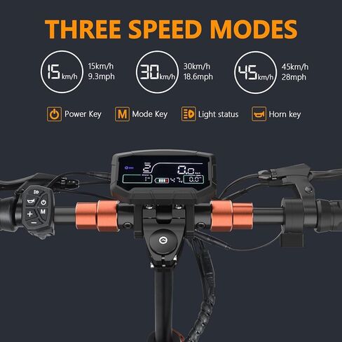 Ienyrid Electric Scooter Adults ، Sceat E Scooter مع مقعد 1000W محرك الناتج الذروة 28 ميلاً في الساعة 30 ميلينز إطارات الهواء 10 بوصات ، تعليق مزدوج ، 48V/12.5AH بطارية قابلة للطي محمولة M4 PRO S+ in Saudi Arabia