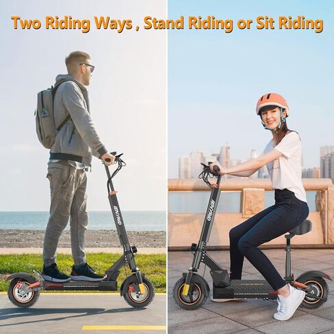 Ienyrid Electric Scooter Adults ، Sceat E Scooter مع مقعد 1000W محرك الناتج الذروة 28 ميلاً في الساعة 30 ميلينز إطارات الهواء 10 بوصات ، تعليق مزدوج ، 48V/12.5AH بطارية قابلة للطي محمولة M4 PRO S+ in Saudi Arabia