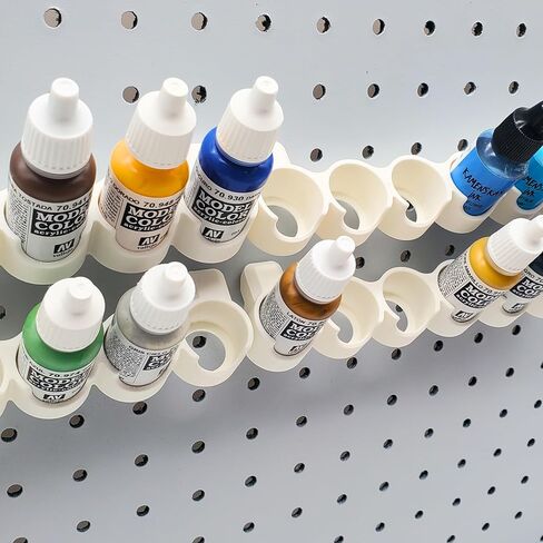 "مجرد تعليق" 1/4 "Pegboard 17/18ml تخزين الطلاء. متوافق مع Vallejo ، Reaper ، علامات تجارية رسام الجيش من زجاجات الطلاء. 6 PAINTS/Holder Pegboard Storage. منظمة مصغرة (4 ، أسود غير لامع) in Kuwait